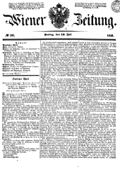 Wiener Zeitung 18490713 Seite: 1