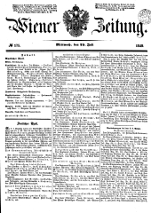 Wiener Zeitung 18490725 Seite: 1