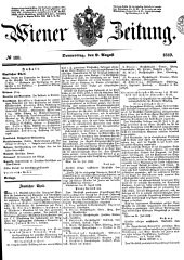 Wiener Zeitung 18490809 Seite: 1