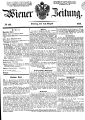 Wiener Zeitung 18490814 Seite: 1