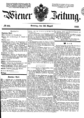 Wiener Zeitung 18490826 Seite: 1