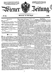 Wiener Zeitung 18490829 Seite: 1