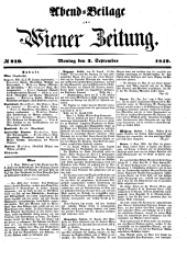 Wiener Zeitung 18490903 Seite: 1