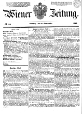 Wiener Zeitung 18490908 Seite: 1