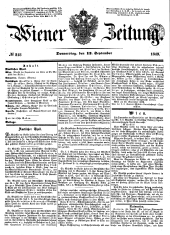 Wiener Zeitung 18490913 Seite: 1