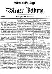 Wiener Zeitung 18490917 Seite: 1