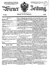 Wiener Zeitung 18490918 Seite: 1
