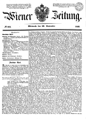 Wiener Zeitung 18490919 Seite: 1