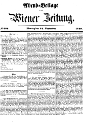 Wiener Zeitung 18490924 Seite: 1