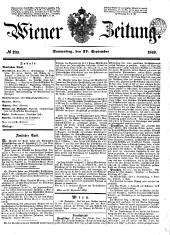 Wiener Zeitung 18490927 Seite: 1