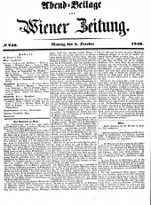 Wiener Zeitung 18491008 Seite: 1