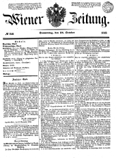 Wiener Zeitung 18491018 Seite: 1