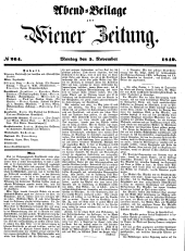 Wiener Zeitung 18491105 Seite: 1