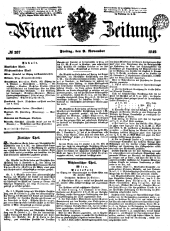 Wiener Zeitung 18491109 Seite: 1