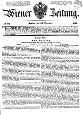 Wiener Zeitung 18491110 Seite: 1