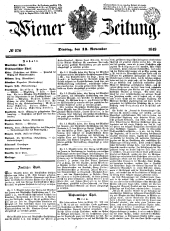 Wiener Zeitung 18491113 Seite: 1