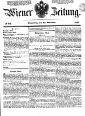 Wiener Zeitung 18491115 Seite: 1