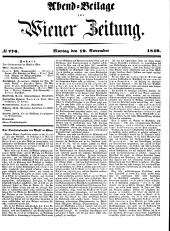 Wiener Zeitung 18491119 Seite: 1