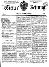 Wiener Zeitung 18491121 Seite: 1