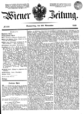Wiener Zeitung 18491122 Seite: 1