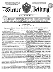 Wiener Zeitung 18491130 Seite: 1