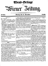 Wiener Zeitung 18491203 Seite: 1