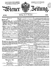 Wiener Zeitung 18491207 Seite: 1