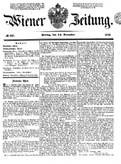 Wiener Zeitung 18491214 Seite: 1