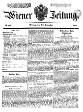 Wiener Zeitung 18491224 Seite: 1