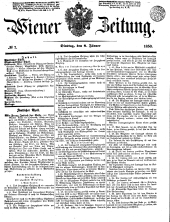 Wiener Zeitung 18500108 Seite: 1