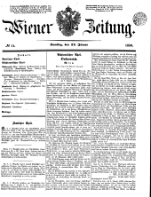 Wiener Zeitung 18500112 Seite: 1