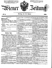 Wiener Zeitung 18500115 Seite: 1