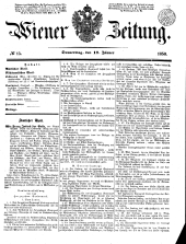 Wiener Zeitung 18500117 Seite: 1