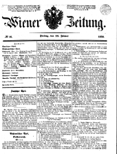 Wiener Zeitung 18500118 Seite: 1