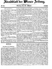 Wiener Zeitung 18500121 Seite: 1