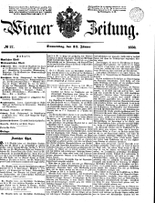 Wiener Zeitung 18500131 Seite: 1