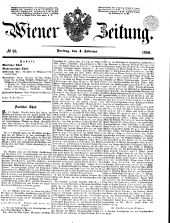 Wiener Zeitung 18500201 Seite: 1