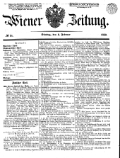 Wiener Zeitung 18500205 Seite: 1