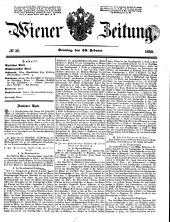 Wiener Zeitung 18500210 Seite: 1