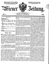 Wiener Zeitung 18500216 Seite: 1