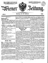 Wiener Zeitung 18500217 Seite: 1