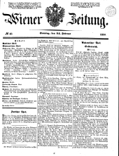 Wiener Zeitung 18500224 Seite: 1