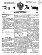 Wiener Zeitung 18500228 Seite: 1