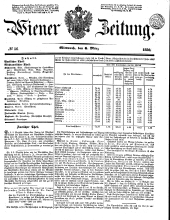 Wiener Zeitung 18500306 Seite: 1