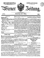 Wiener Zeitung 18500307 Seite: 1