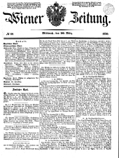 Wiener Zeitung 18500320 Seite: 1