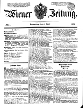 Wiener Zeitung 18500404 Seite: 1