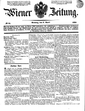 Wiener Zeitung 18500407 Seite: 1