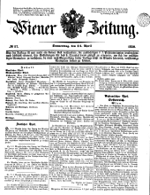 Wiener Zeitung 18500411 Seite: 1