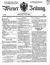 Wiener Zeitung 18500418 Seite: 1